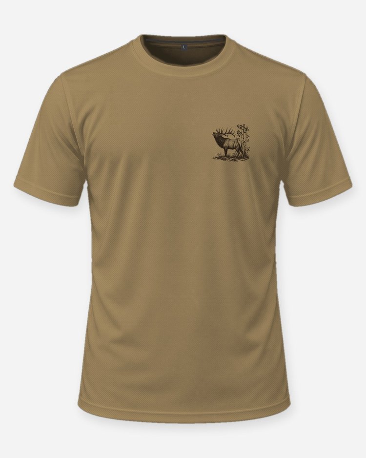 Custom Name Hunting Club Bugling Elk Woodcut Shirt - front