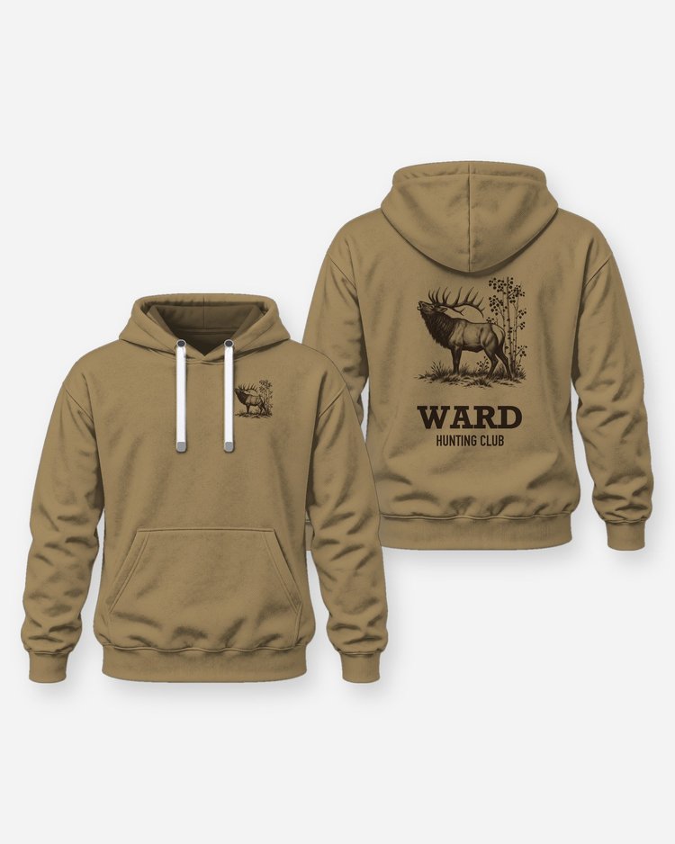 Custom Name Hunting Club Bugling Elk Woodcut Shirt - Hoodie