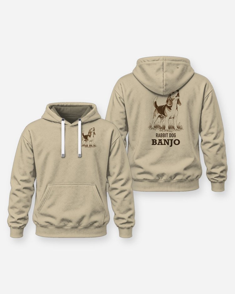 Custom Dog Name Rabbit Dog Beagle Woodcut Hunting Shirt - Hoodie