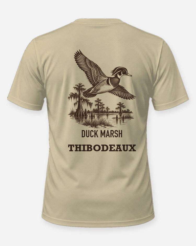 Custom Family Name Duck Marsh Wood Duck Woodcut Shirt - back