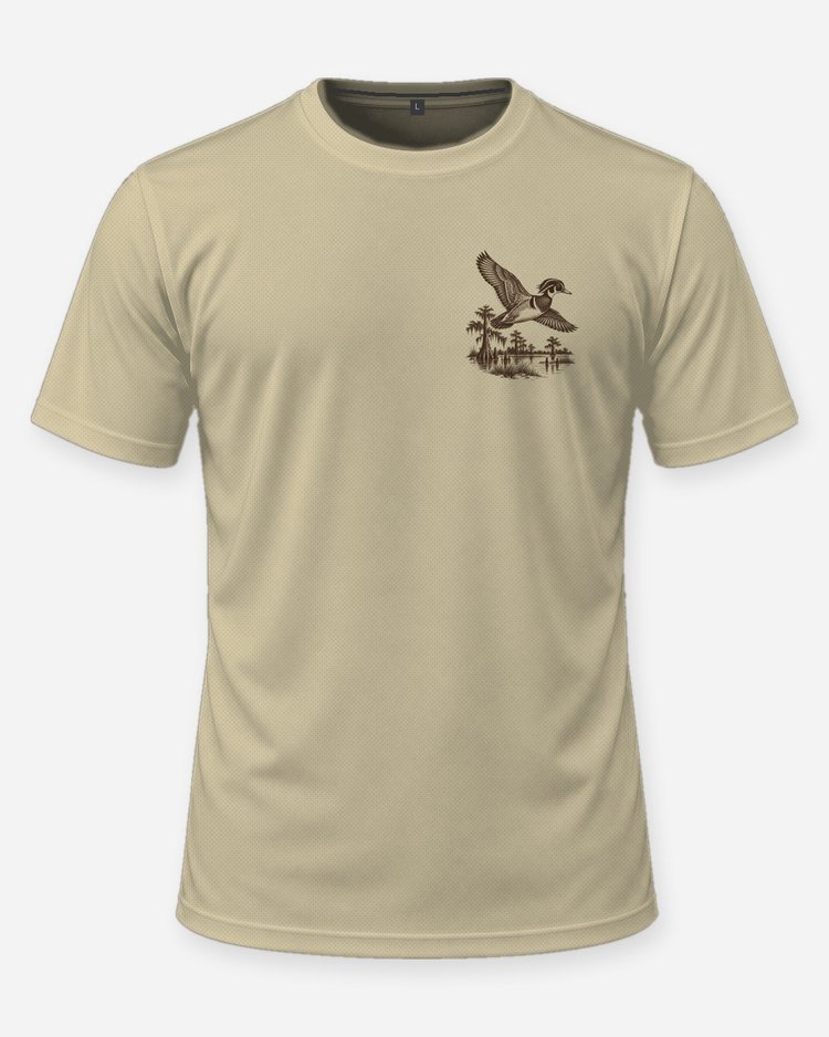 Custom Family Name Duck Marsh Wood Duck Woodcut Shirt - front