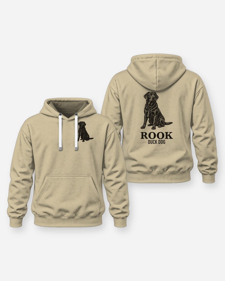 Custom Dog Name Black Lab Duck Dog Woodcut Shirt - Hoodie