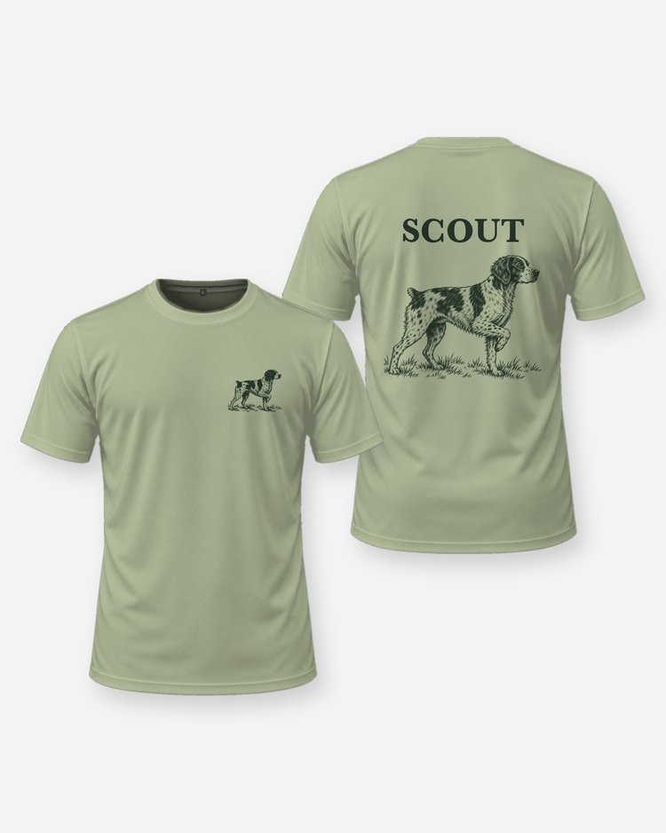 Custom Dog Name Brittany Spaniel Bird Dog Shirt - front and back