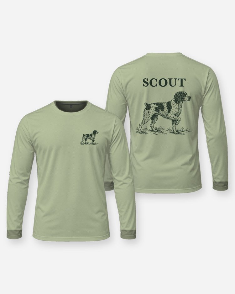 Custom Dog Name Brittany Spaniel Bird Dog Shirt - Long Sleeve