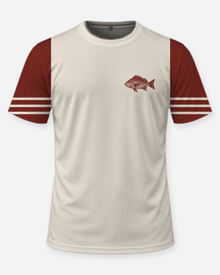 Custom Boat Name Red Snapper Offshore Fishing Shirt - front
