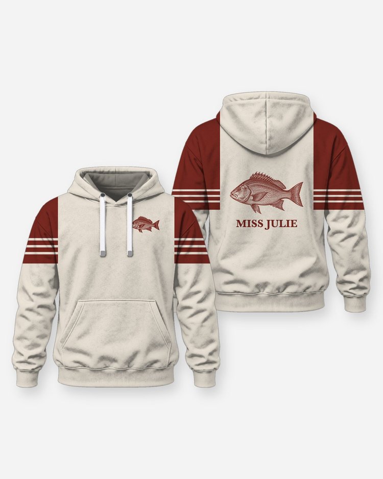 Custom Boat Name Red Snapper Offshore Fishing Shirt - Hoodie