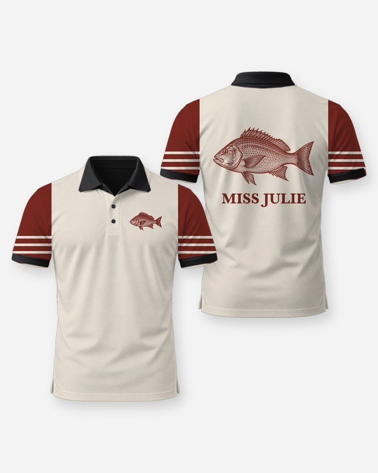 Custom Boat Name Red Snapper Offshore Fishing Shirt - Polo
