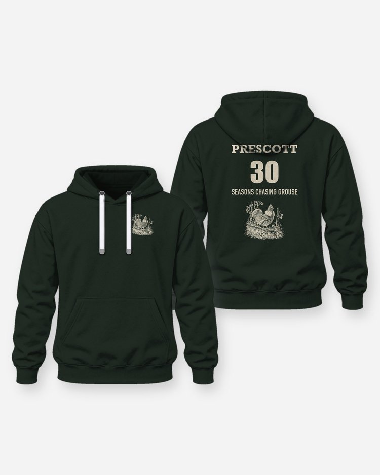 Custom Name And Seasons Count Ruffed Grouse Hunting Shirt - Hoodie