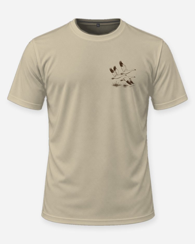 Custom Name And Year Hunting The Flyway Snow Goose Shirt - front