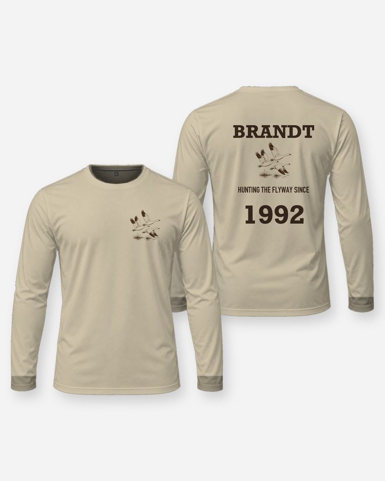 Custom Name And Year Hunting The Flyway Snow Goose Shirt - Long Sleeve