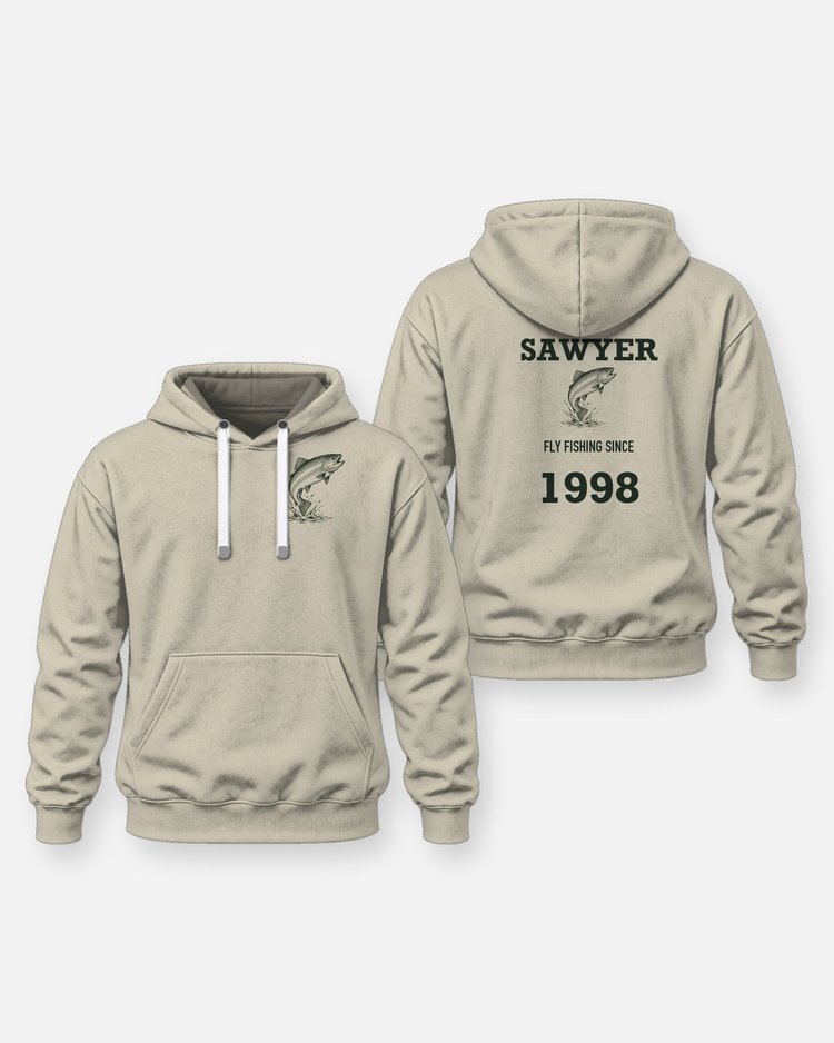 Custom Name And Year Fly Fishing Since Rainbow Trout Shirt - Hoodie