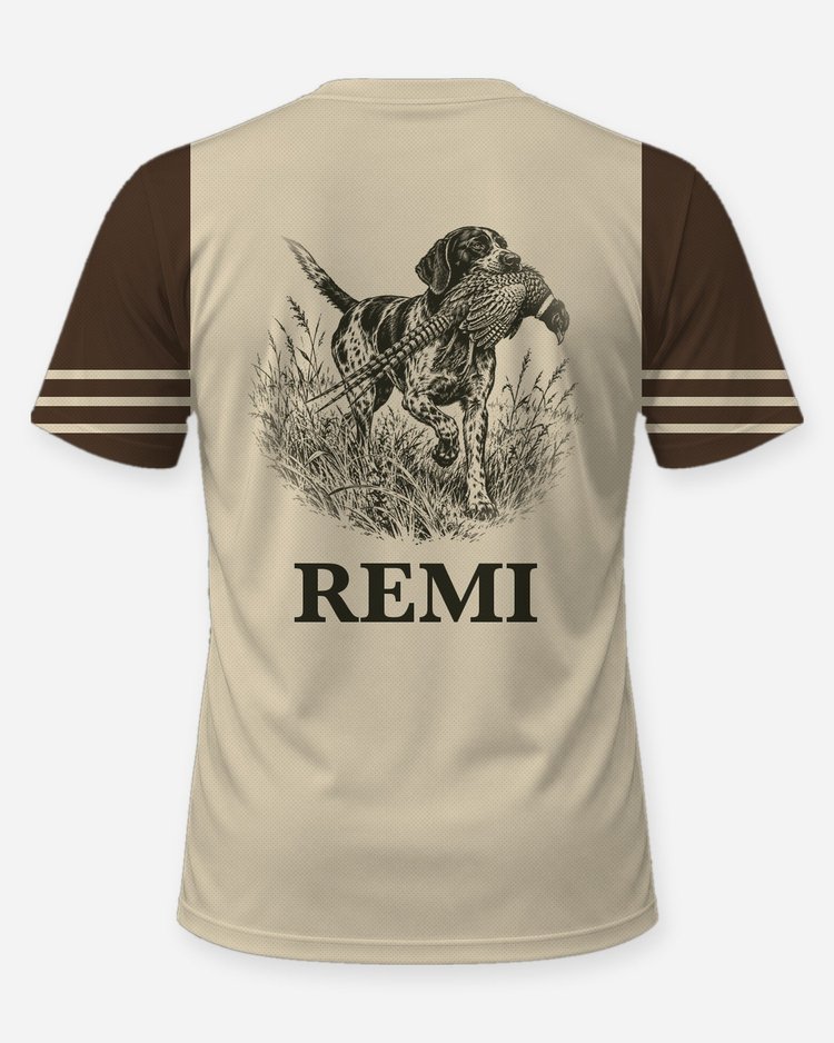 Custom Dog Name Bird Dog Pheasant Retrieve Shirt - back