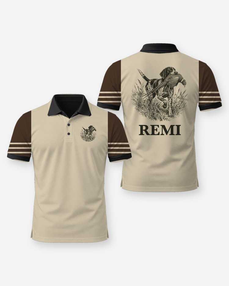 Custom Dog Name Bird Dog Pheasant Retrieve Shirt - Polo