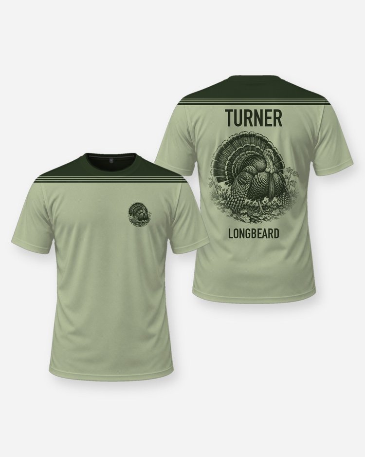 Custom Name Longbeard Wild Turkey Strut Shirt - front and back