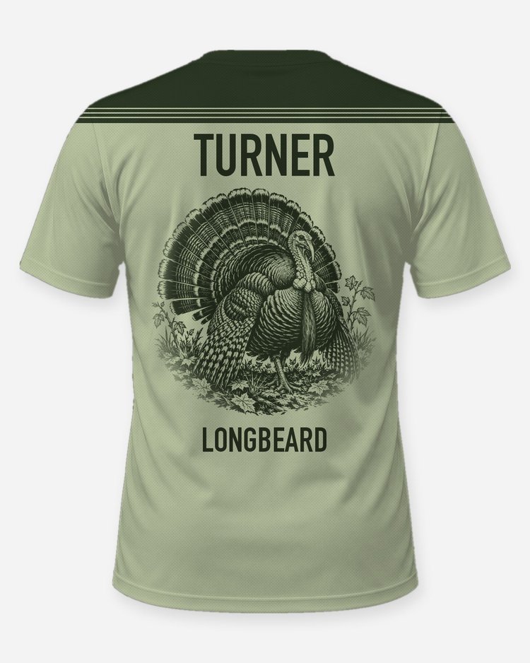Custom Name Longbeard Wild Turkey Strut Shirt - back