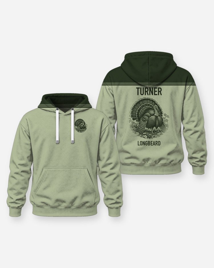 Custom Name Longbeard Wild Turkey Strut Shirt - Hoodie