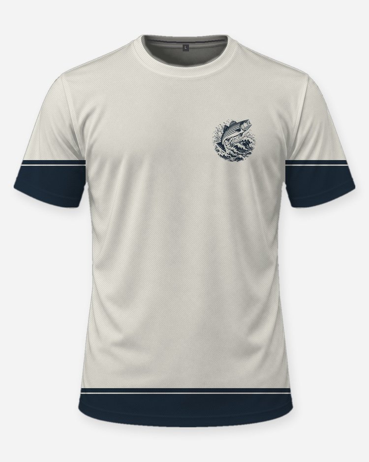 Custom Name Striper Season Surf Fishing Shirt - front