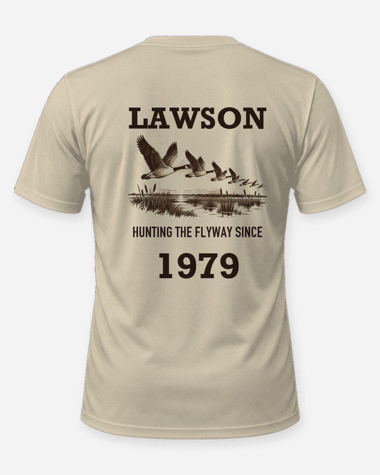 Custom Name And Year Hunting The Flyway Since Canada Goose Shirt - back