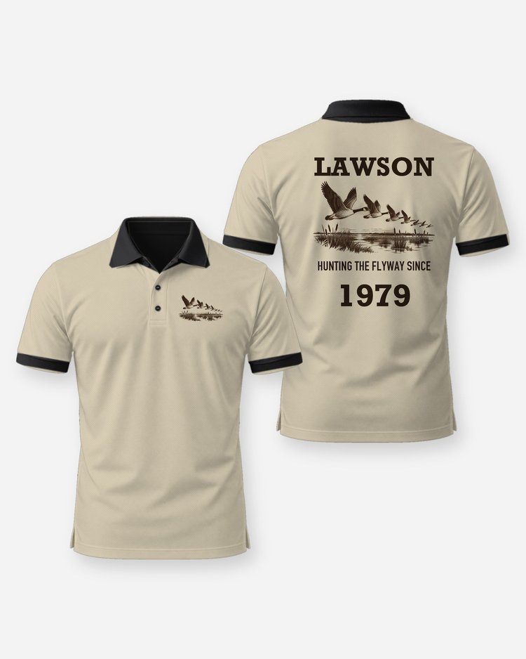 Custom Name And Year Hunting The Flyway Since Canada Goose Shirt - Polo