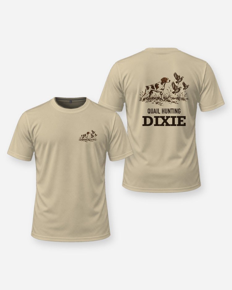 Custom Dog Name Quail Hunting Brittany Woodcut Shirt - front and back
