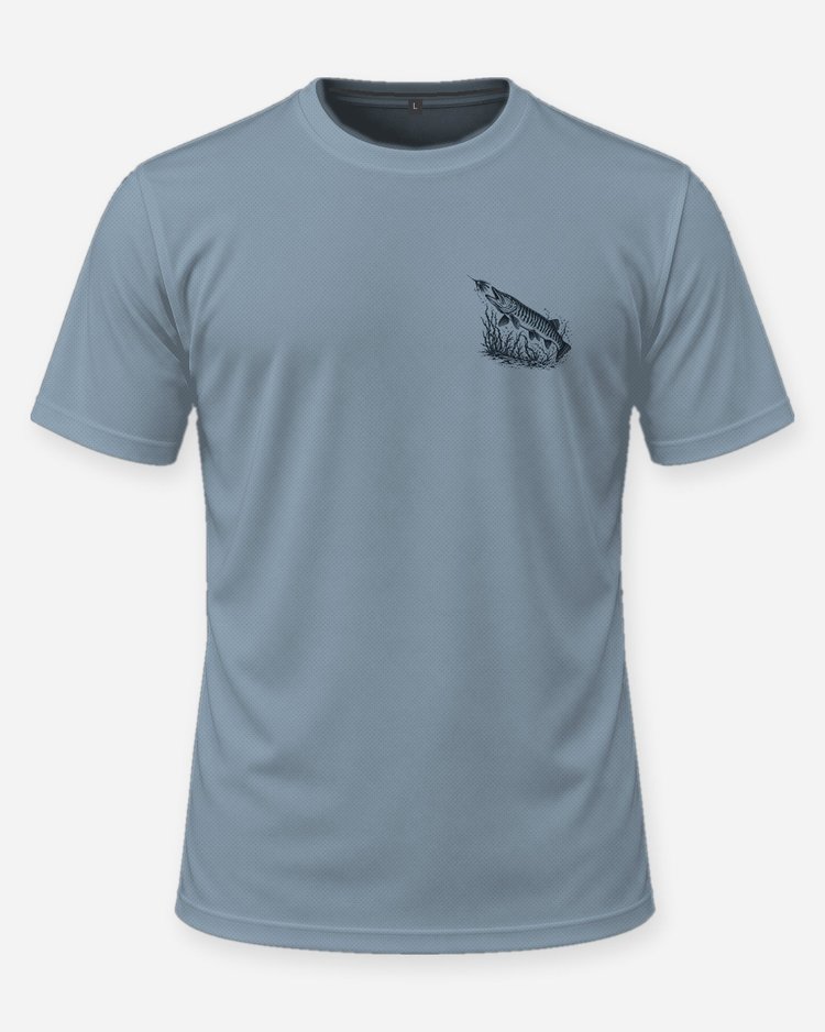 Wisconsin Custom Name Fishing Camp Muskie Woodcut Shirt - front