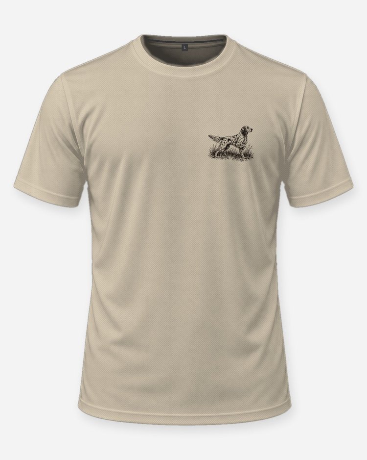 Custom Dog Name Setter On Point Upland Dog Shirt - front