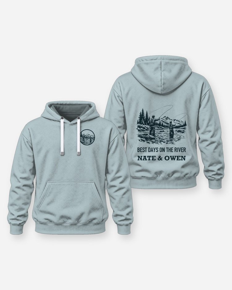 Best Days On The River Custom Names Fly Fishing Shirt - Hoodie