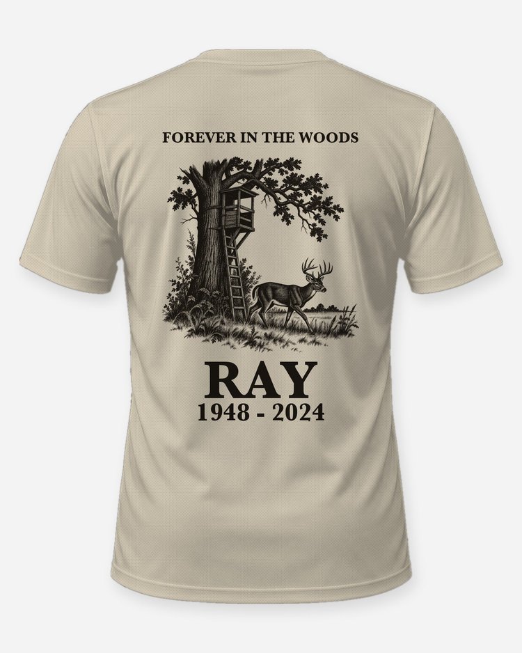 Forever In The Woods Custom Memorial Tree Stand Deer Shirt - back