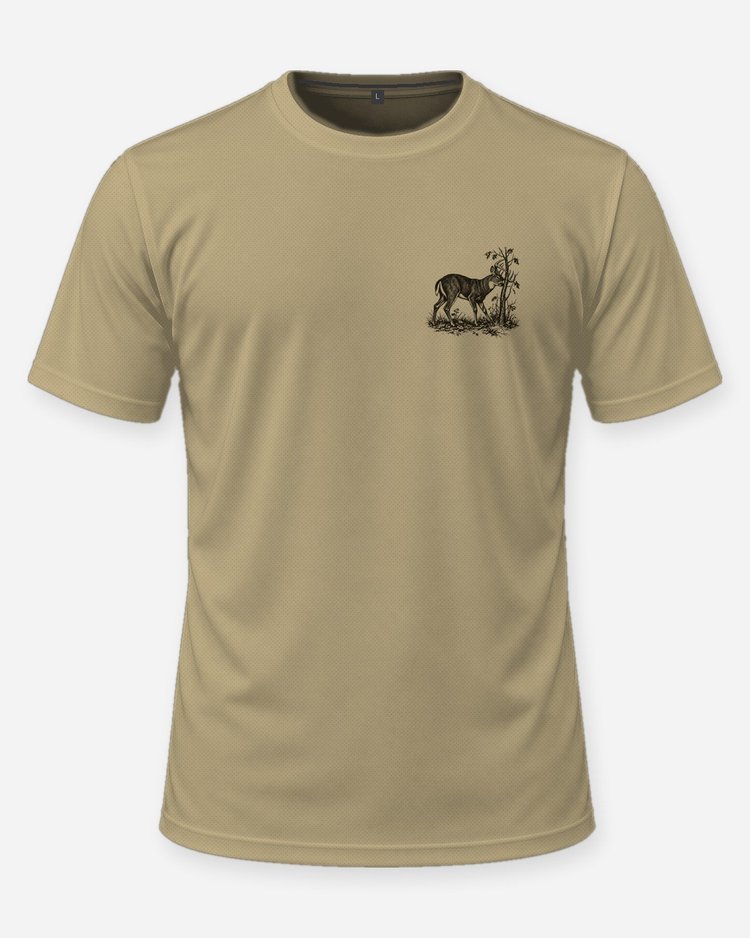Custom Name Deer Lease Whitetail Rub Woodcut Hunting Shirt - front