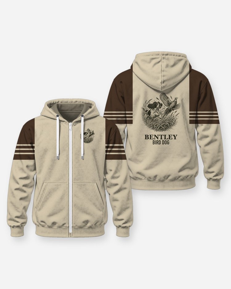 Custom Dog Name Spaniel Pheasant Flush Bird Dog Shirt - Zip Hoodie