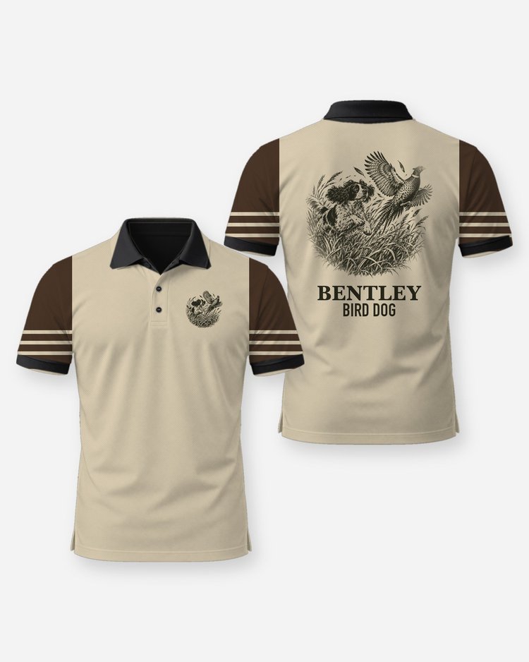 Custom Dog Name Spaniel Pheasant Flush Bird Dog Shirt - Polo
