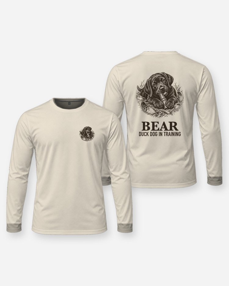 Custom Dog Name Lab Puppy Duck Dog In Training Shirt - Long Sleeve