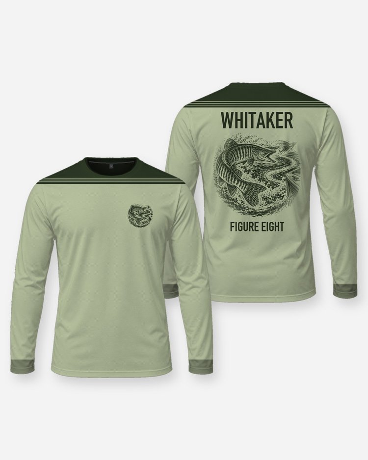 Custom Name Musky Figure Eight Fishing Shirt - Long Sleeve