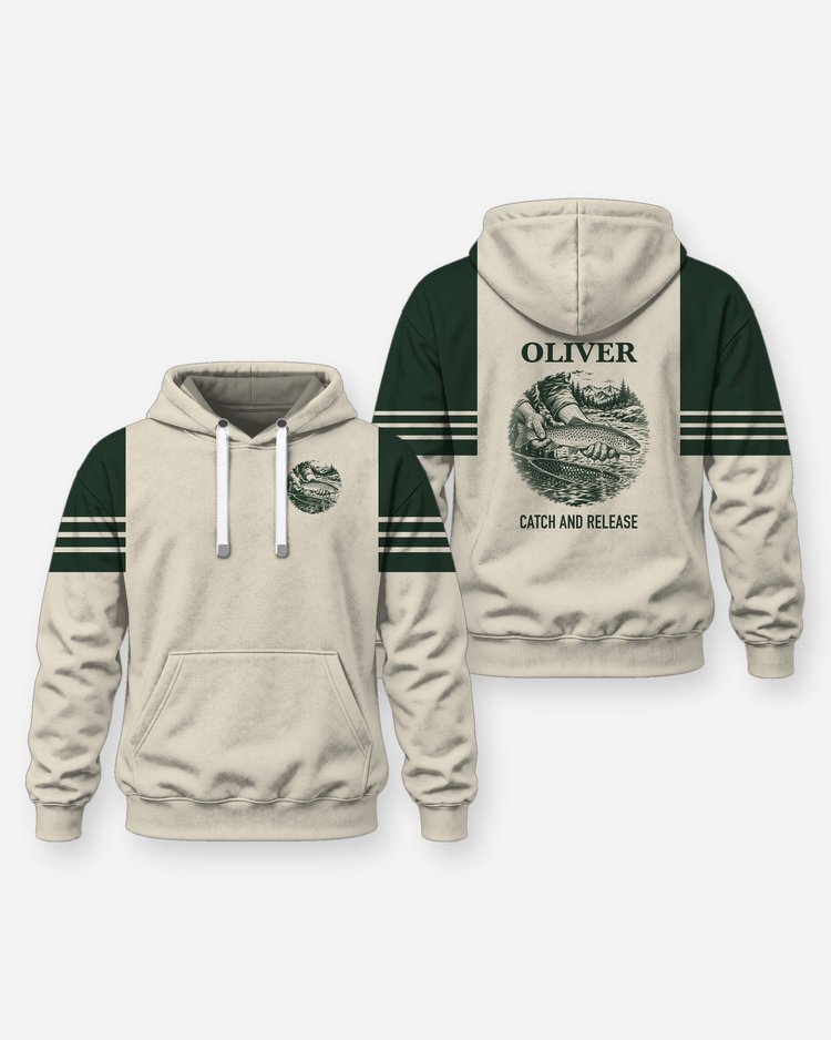Custom Name Catch And Release Trout Fishing Shirt - Hoodie