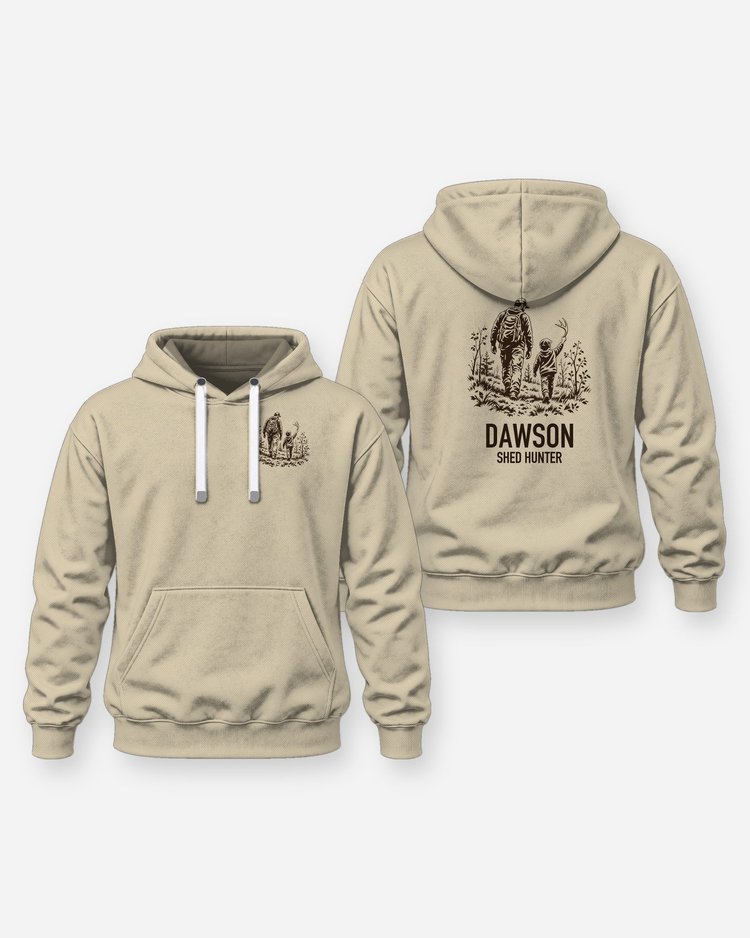Custom Family Name Shed Hunter Father And Son Woodcut Shirt - Hoodie