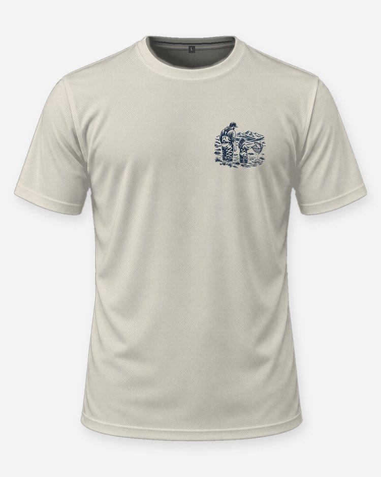 Custom Name Trout Opener Father And Daughter Woodcut Shirt - front