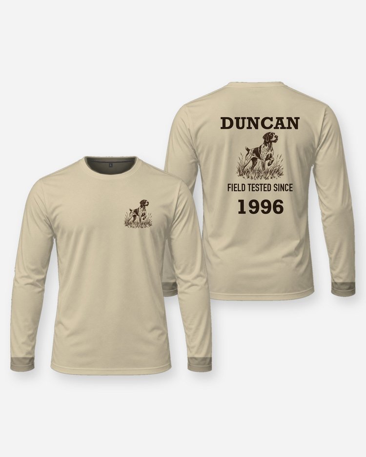 Custom Name And Year Field Tested Since Shorthaired Pointer Shirt - Long Sleeve