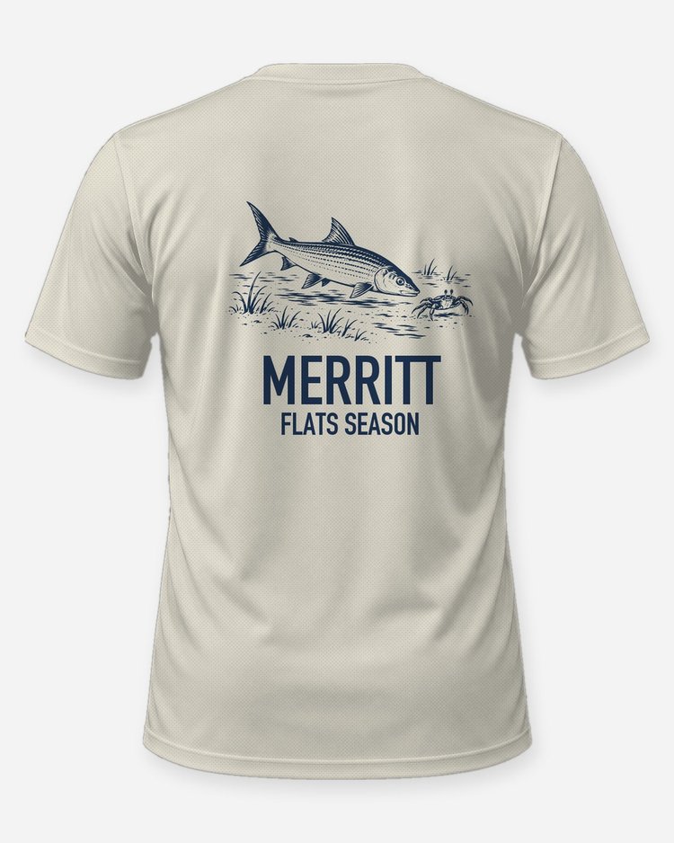 Custom Family Name Flats Season Bonefish Woodcut Shirt - back