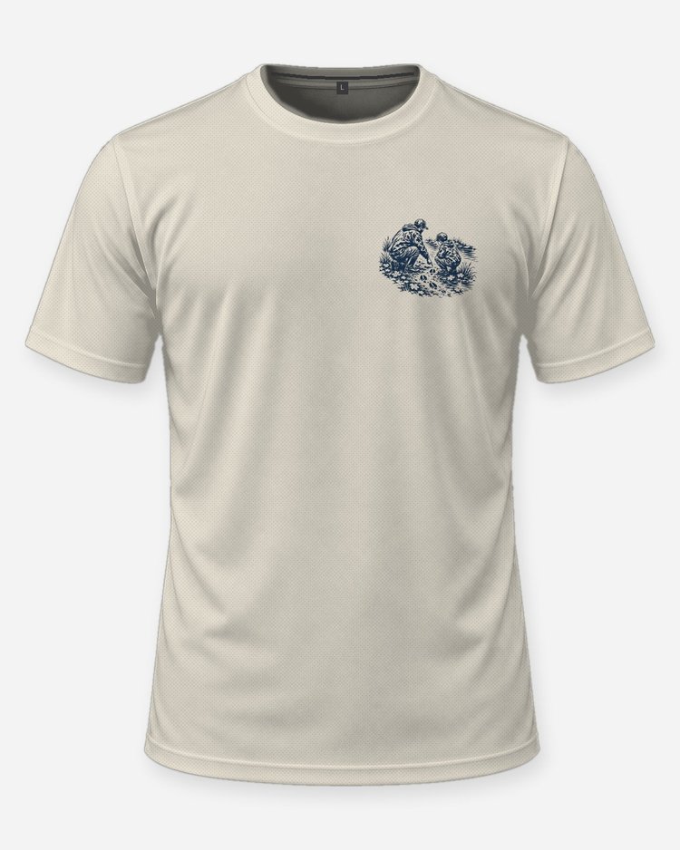 Custom Name Follow The Tracks Father And Son Woodcut Shirt - front