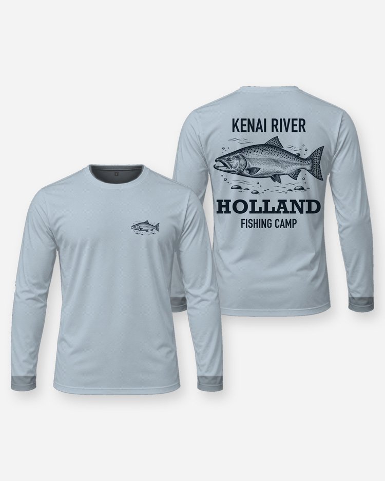 Kenai River Custom Name Fishing Camp King Salmon Shirt - Long Sleeve