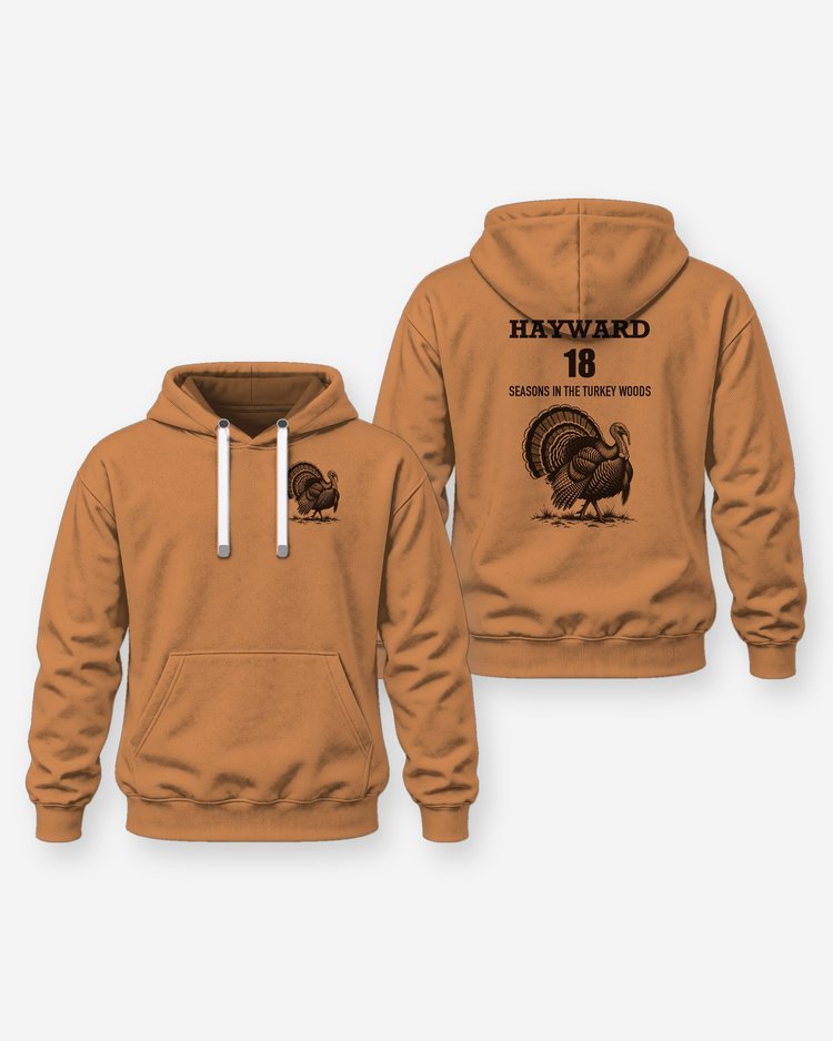 Custom Name And Seasons Count Turkey Woods Hunting Shirt - Hoodie