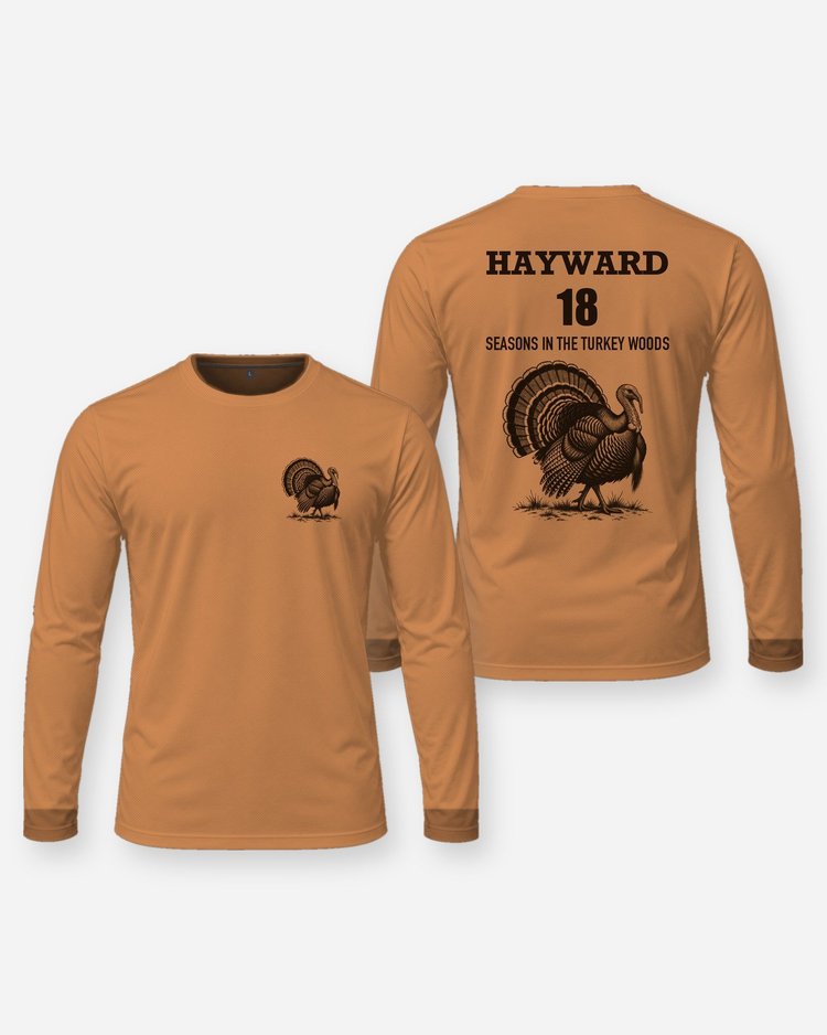 Custom Name And Seasons Count Turkey Woods Hunting Shirt - Long Sleeve