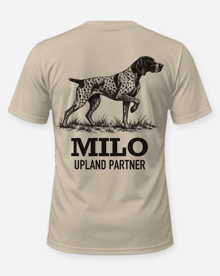 Custom Dog Name Shorthaired Pointer Upland Partner Shirt - back
