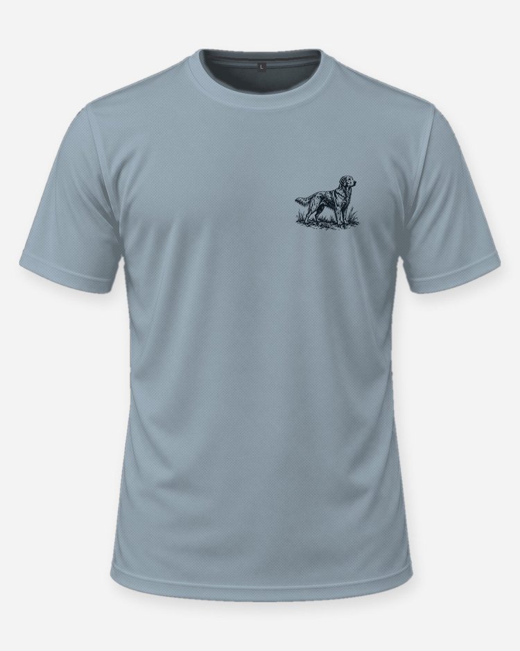 Custom Dog Name Late Season Retriever Marsh Woodcut Shirt - front