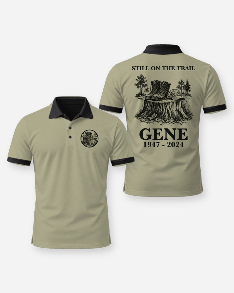 Still On The Trail Custom Name Memorial Hunting Boots Shirt - Polo