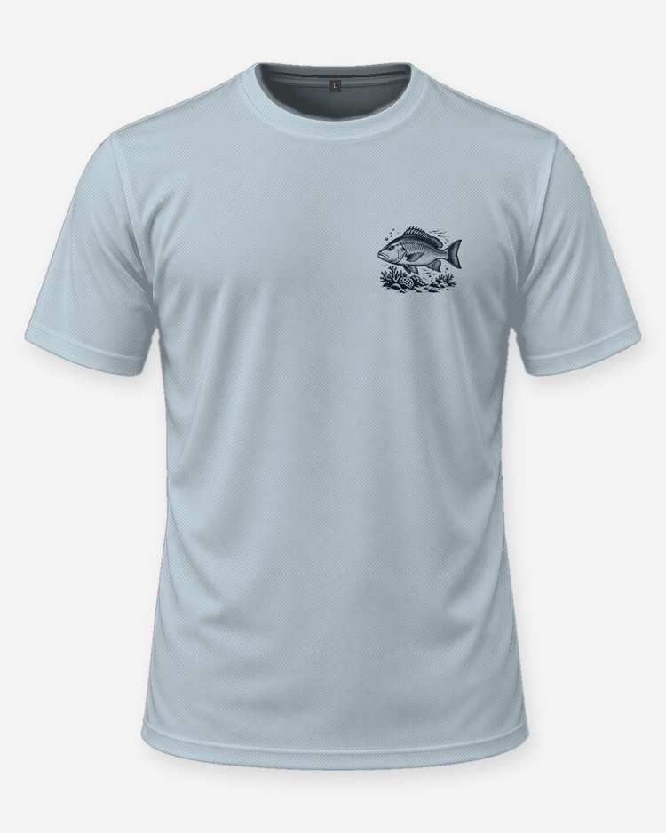 Custom Name Snapper Crew Snapper Reef Woodcut Fishing Shirt - front