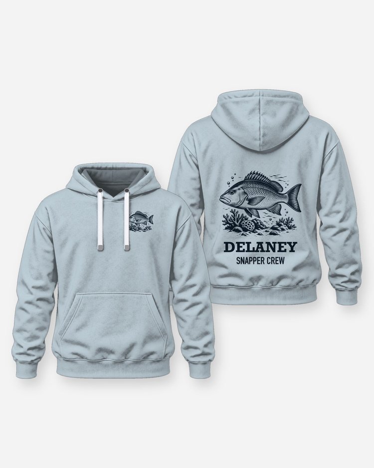 Custom Name Snapper Crew Snapper Reef Woodcut Fishing Shirt - Hoodie