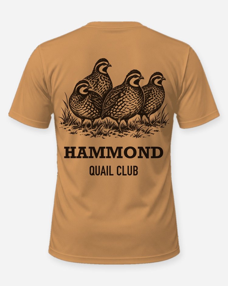 Custom Name Quail Club Bobwhite Covey Woodcut Hunting Shirt - back