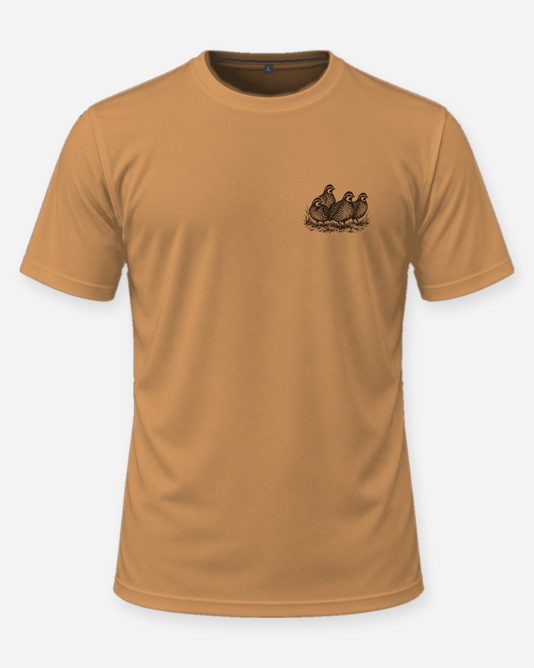 Custom Name Quail Club Bobwhite Covey Woodcut Hunting Shirt - front