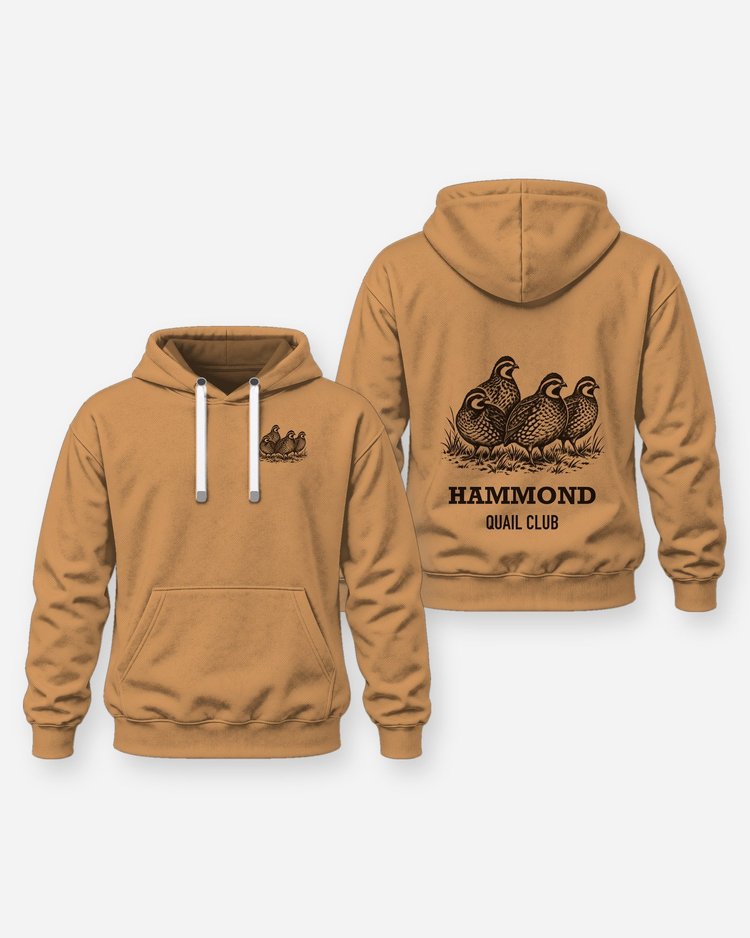 Custom Name Quail Club Bobwhite Covey Woodcut Hunting Shirt - Hoodie